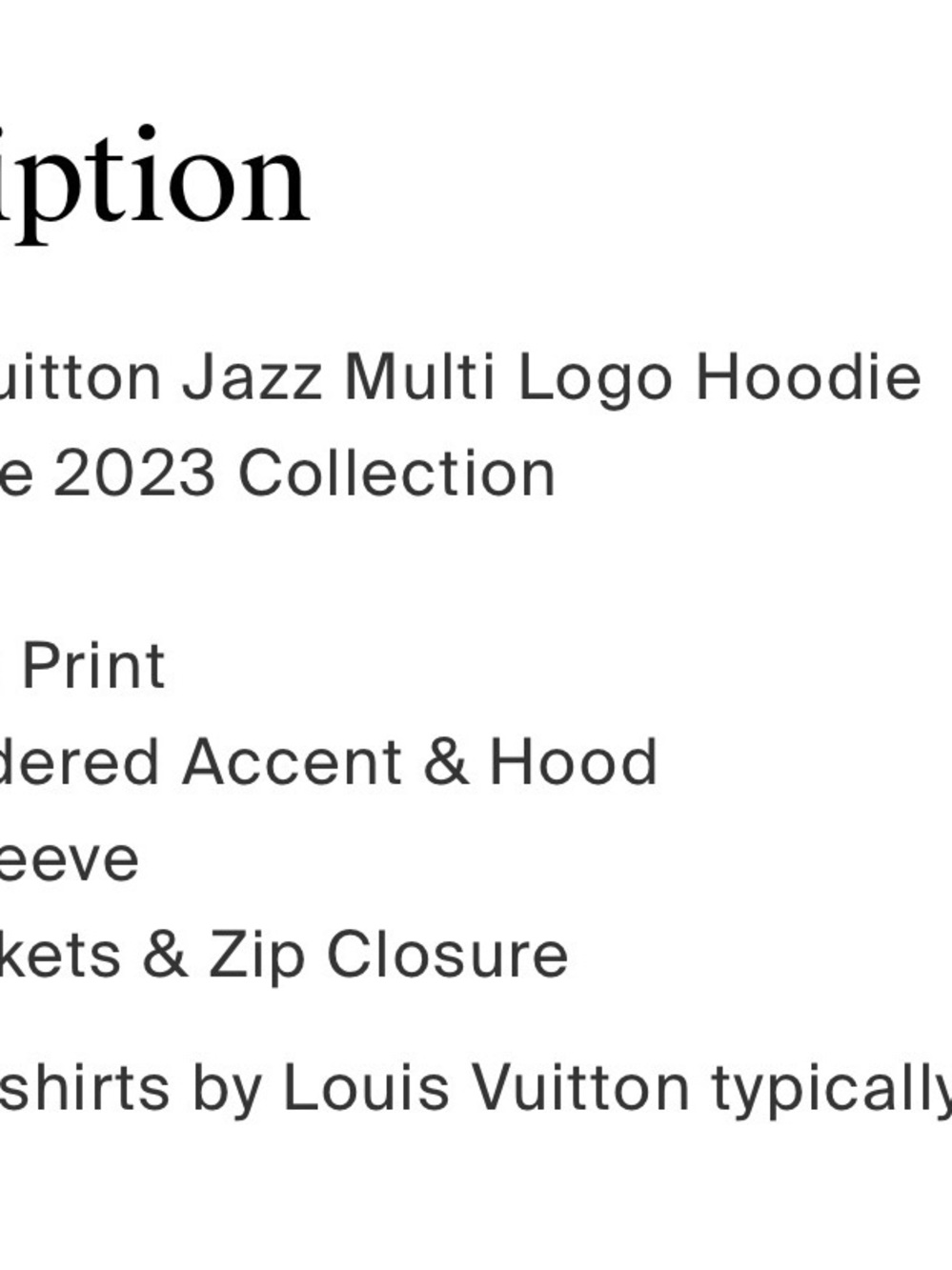 AUTH Louis Vuitton 2023 Jazz Multi Logo Zip Hoodie, Good Used Condition, M - Picture 4 of 15